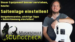 Saitenlage und Halskrümmung einstellen an der Gitarre  Lerne dein Equipment besser verstehen [upl. by Jobie]