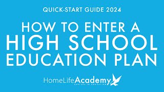 How to Enter a High School Education Plan [upl. by Akinad]