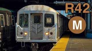 ᴴᴰ⁶⁰ ᴴᴰᴿ NYC Subway R42 Brown M Train bypassing Coney IslandStillwell Av June 17 2024 [upl. by Esnohpla]