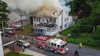 2 Alarm House Fire with drone video  Girardville Pa  06162020 [upl. by Dallman]