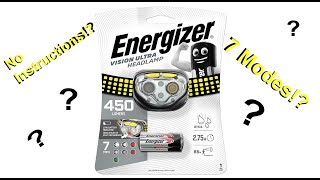 Energizer HDE321 Vision Ultra LED Head Torch  No Instructions provided How does it function [upl. by Bren264]