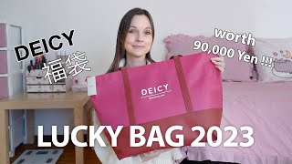 JAPANESE CLOTHING LUCKY BAG 2023 amp TRY ON 680 WORTH for 82 DEICY [upl. by Loferski]