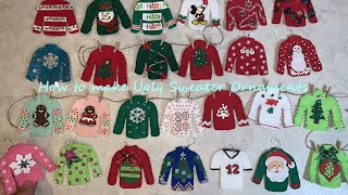 DIY Ugly Sweater Felt Ornaments  How to Make Ugly Sweater Ornaments [upl. by Orvah350]