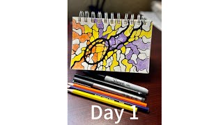 Neurographic Art 21 Day Challenge Removing Limitations Algorithm Day 1 [upl. by Terej]