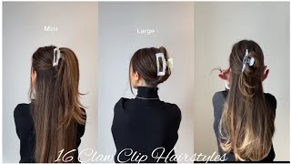 16 Ways to Style Claw Clip 2022  16 Claw Clip Catcher Hairstyles part 2  The Hairdos [upl. by Ettennyl]