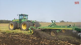 JOHN DEERE 9620 Tractor Working on Fall Tillage [upl. by Artamas]