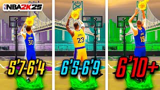 BEST JUMPSHOTS FOR EVERY HEIGHT BUILD amp THREE POINT RATING ON NBA 2K25 BEST SHOOTING SETTINGS 2K25 [upl. by Hugibert321]