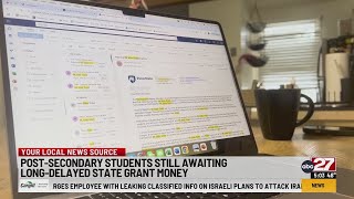 Postsecondary students still awaiting longdelayed state grant money [upl. by Issim]