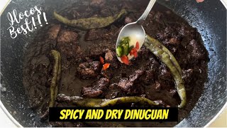 Dinuguan Recipe  Ilocos Style Dinardaraan  Dry and Spicy Dinuguan [upl. by Eardna]