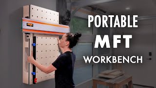 Portable MFT Workbench with a DIY Fence amp Rail Hinge [upl. by Mariand]