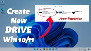 How to Create Partition Drive in Windows 1011 [upl. by Eiruam]