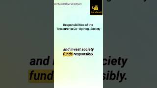 Responsibilities of the Treasurer in Co – Op Hsg Society 1 [upl. by Aissirac945]