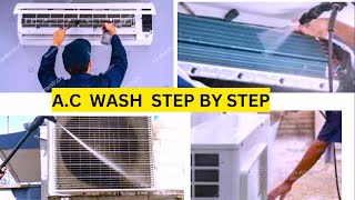 BEST WAY TO CLEAN AC  how to wash AC [upl. by Merc544]