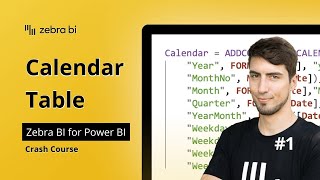 Power BI How To Create a Calendar Table  Zebra BI Crash Course Step 1 [upl. by Collen]