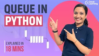 Queue in Python  Data Structure in Python  Python Tutorial  Great Learning [upl. by Enael877]