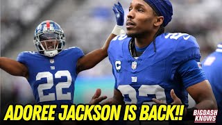 ADOREE JACKSON IS BACK  New York Giants Resign CB Adoree Jackson  Good or Bad Move [upl. by Ariek]