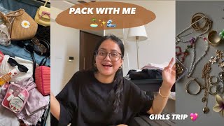 Pack With Me For Goa 🏝️ 🌊  Girls Trip 💖 [upl. by Kyre]