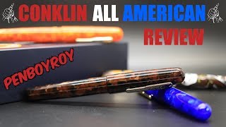 Conklin All American Fountain Pen Review  New Omniflex Nib 2019 [upl. by Heim760]