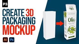 How to Create 3D Packaging Mockup in Illustrator and Photoshop [upl. by Yruok875]