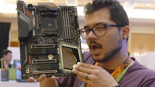 The ONLY X470 motherboard at CES [upl. by Manvell697]