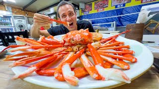 Red Snow Crab 🦀 GIANT CRAB RAMEN  Street Food in Korean Seafood Capital [upl. by Salomi]