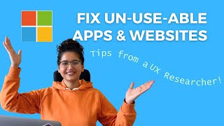 Fast and Easy Ways to Fix Usability Issues Tips by a UX Researcher from Microsoft [upl. by Bekelja]