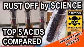 True rust removal by a chemist  acids compared [upl. by Yrnehnhoj]