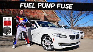 BMW F10 F11 FUEL PUMP FUSE LOCATION BMW 528i 535i 520i 530i 550i 518d 520d 525d 530d 535d [upl. by Chadd]