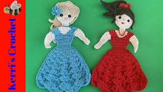 Crochet Lady Tutorial – Crochet Applique Tutorial [upl. by Nytsyrk]