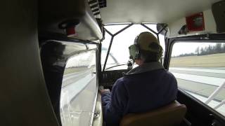 Bellanca Citabria 7ECA flight filmed with GoPro Hero 3 Flying off of a dirt road [upl. by Otrepur]