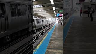 Kimball bound Brown 🟤 Line train entering ClarkLake CTA brownline L train chicago [upl. by Hyatt]