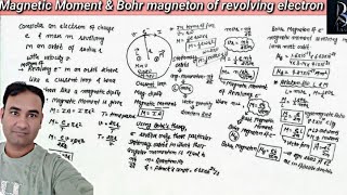 Magnetic moment of revolving electron  Bohr magneton of revolving electron Beta classes [upl. by Sivaj102]