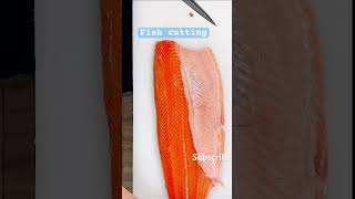 Fish cutting salmon filleting [upl. by Aneala]