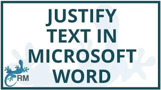 How to justify text in Microsoft Word [upl. by Aicargatla]