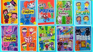 HAZ UN LIBRO PARA JUGAR  Poppy Playtime Rainbow Friends Spiderman Red y Doors [upl. by Kisor]