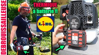 LIDL Débroussailleuse thermique avec démarrage électrique PARKSIDE PERFORMANCE PPBS 3 A1 à essence [upl. by Tavey]