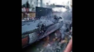 Photo Shows SECOND Hole At Side of KiloClass Submarine Hit By Storm Shadow [upl. by Reinold]