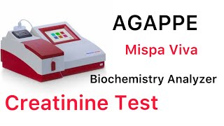 Serum creatinine test biochemistry analyser mispa viva mlt [upl. by Llenyr]