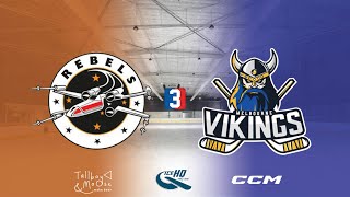 Rebels v Vikings  Div 3  29th October  IceHQ Rec League ice hockey [upl. by Paehpos]