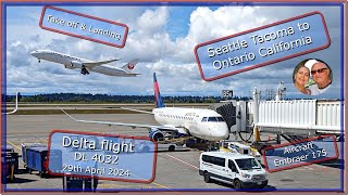 Delta flight  SeattleSEA to OntarioONT California  DL4032  29th April 2024 [upl. by Rubetta911]