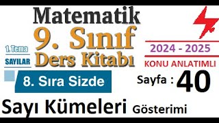 9 Sınıf Matematik Ders Kitabı çözümleri  2024 2025  1 Sayılar  8 Sıra Sizde Testi  40 sayfa [upl. by Carce768]