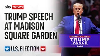 Donald Trump holds campaign rally at Madison Square Garden New York City [upl. by Mavra]