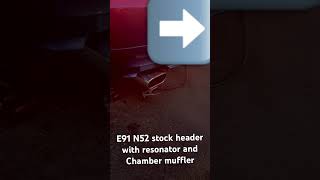 E91 N52 stock header with resonator and Chamber muffler [upl. by Ansel]