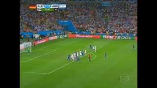 ALEMANIA VS ARGENTINA 2014 Asi fue el tiro libre de messi en la final  fifa 2014 MUNDIAL [upl. by Ellita545]