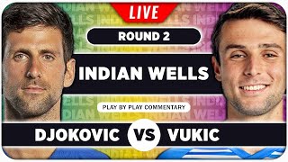 DJOKOVIC vs VUKIC • ATP Indian Wells 2024 • LIVE Tennis PlaybyPlay Stream [upl. by Aria355]