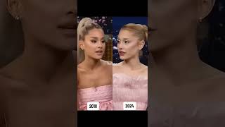 Ariana Grande Transformation 2018 vs 2024 arianagrande jimmyfallon latenightshow [upl. by Housum]