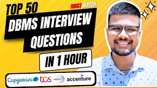 Top 50 DBMS Interview Questions for TCS Accenture Capgemini amp More [upl. by Dennis]