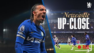 MALO GUSTO Match Cam 🎥  Chelsea 32 Newcastle UpClose  Premier League 2324 [upl. by Anesuza]