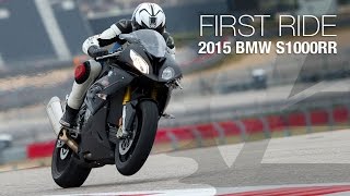 2015 BMW S1000RR First Ride  MotoUSA [upl. by Samara]