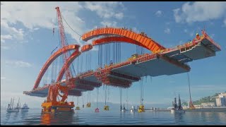 Biggest Bridge Construction Process  Modern Heavy Duty Bridge Equipment 22 [upl. by Reiners]